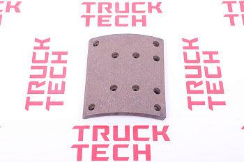 Накладка тормозная SH X3000 задняя красная 19496 для китайского грузовика SHACMAN, SITRAK, HOWO, FAW, FOTON, DONG FENG, JAC