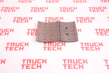 Накладка тормозная FAW J6/J7 задняя 12отв+14отв.Красная для китайского грузовика SHACMAN, SITRAK, HOWO, FAW, FOTON, DONG FENG, JAC