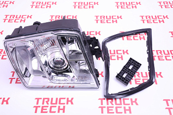 Фара SH X3000 тягач L эл. регулировки. ходовые огни  для китайского грузовика SHACMAN, SITRAK, HOWO, FAW, FOTON, DONG FENG, JAC