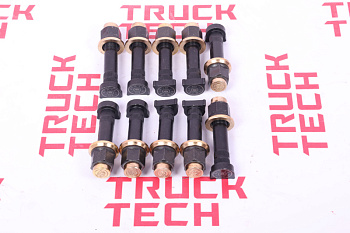 Болт/шпилька FAW АОЕ/HOWO заднего колеса с гайкой D23.3/M22х1.5/L118(128) для китайского грузовика SHACMAN, SITRAK, HOWO, FAW, FOTON, DONG FENG, JAC