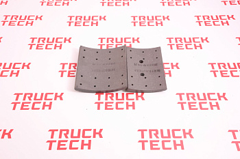 Накладка тормозная FAW J6 (J7) задняя 12отв+14отв.Серая для китайского грузовика SHACMAN, SITRAK, HOWO, FAW, FOTON, DONG FENG, JAC