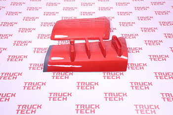 Обтекатель (ветровик) кабины SH X3000 L красный для китайского грузовика SHACMAN, SITRAK, HOWO, FAW, FOTON, DONG FENG, JAC