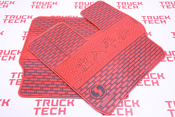 Коврики в салон SH X3000 резиновые для китайского грузовика SHACMAN, SITRAK, HOWO, FAW, FOTON, DONG FENG, JAC