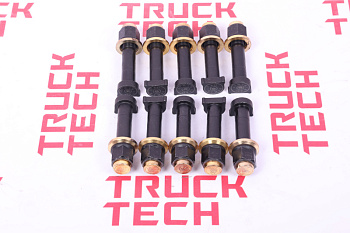 Болт/шпилька FAW АОЕ/HOWO заднего колеса с гайкой D23.1/M22*1.5/L118(128) для китайского грузовика SHACMAN, SITRAK, HOWO, FAW, FOTON, DONG FENG, JAC