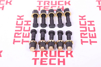 Болт/шпилька HOWO 6x6 переднего колеса с гайкой D23,1/M22*1,5/98(108) для китайского грузовика SHACMAN, SITRAK, HOWO, FAW, FOTON, DONG FENG, JAC